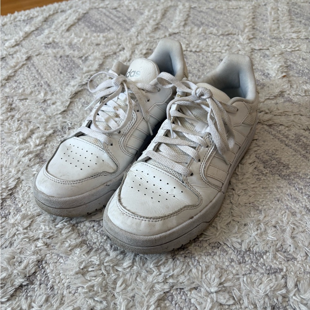 Adidas Classic White Lace-Up Sneakers